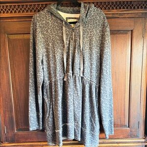 Evy's Tree Gray Leopard Print Hoodie